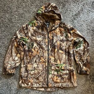 Realtree Edge Camouflage Hooded Hunting Jacket